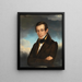 Portrait of a Gentleman - Eduard Friedrich Leybold — framed artwork on a wall