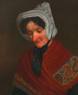 Portrait painting of the presumed mother of the painter - Eduard Gurk — artwork view