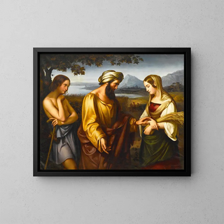 Ruth and Boaz (Conflict of Cases) - Eduard Holbein — framed artwork on a wall