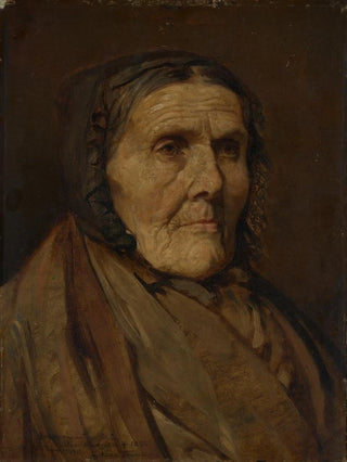 Old woman with a black cap - Eduard Hunziker — artwork view