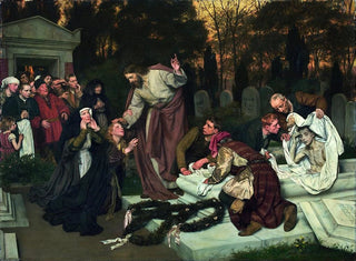 The Resurrection of Lazarus - Eduard Karl Franz von Gebhardt — artwork view