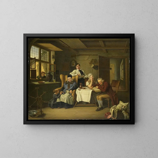 Reading the Bible - Eduard Karl Gustav Lebrecht Pistorius — framed artwork on a wall