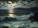 Dubrovnik in moonlight - Eduard Kasparides — artwork view