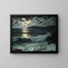 Dubrovnik in moonlight - Eduard Kasparides — framed artwork on a wall
