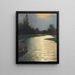 The River's Flow in Moonlight - Eduard Kasparides — framed artwork on a wall
