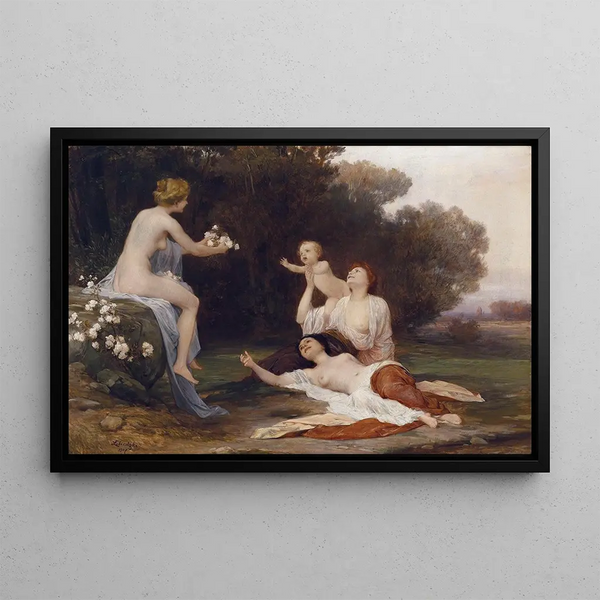 Idylle - Eduard Lebiedzki — framed artwork on a wall