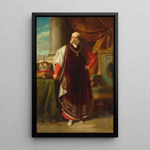 Emperor Franz Joseph - Eduard Lebiedzki — framed artwork on a wall