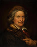Portrait of Thorvaldsen in work attire - Eduard Magnus — artwork view