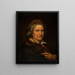 Portrait of Thorvaldsen in work attire - Eduard Magnus — framed artwork on a wall