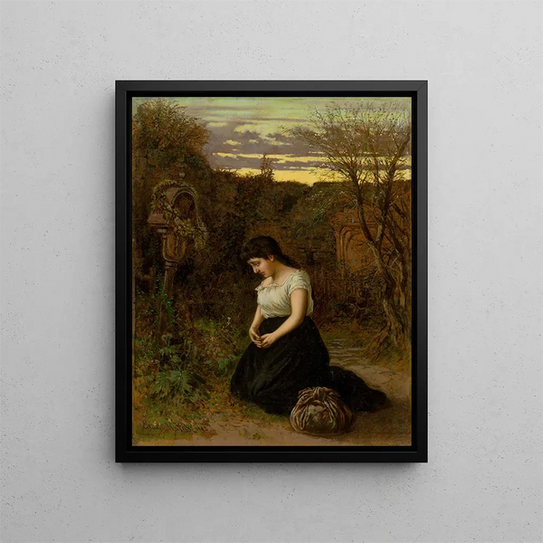 At the Cemetery - Eduard Majsch — framed artwork on a wall