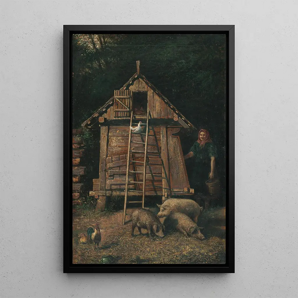 Rustic motif - Eduard Majsch — framed artwork on a wall