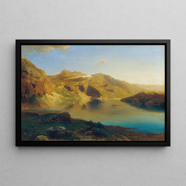Lac alpin - Eduard Peithner von Lichtenfels — framed artwork on a wall