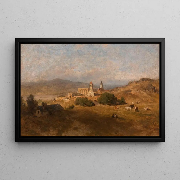 Dürnstein Painting - Eduard Peithner von Lichtenfels — framed artwork on a wall