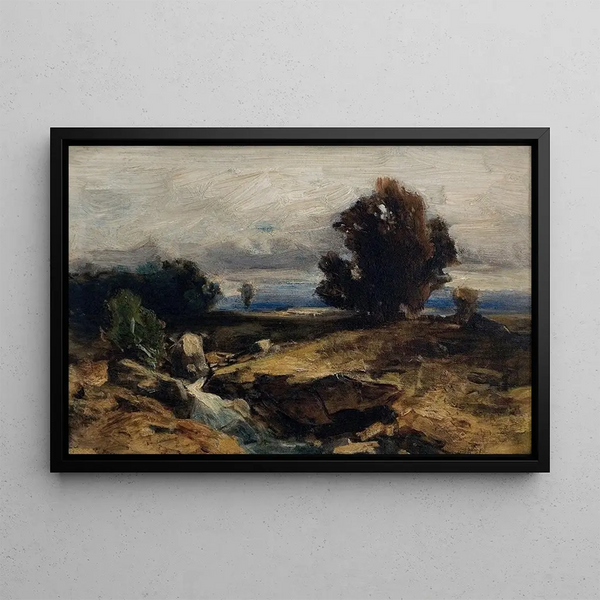 Landscape Study - Eduard Peithner von Lichtenfels — framed artwork on a wall