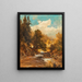 Mountain Stream Painting - Eduard Peithner von Lichtenfels — framed artwork on a wall