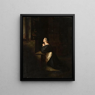 Prayer - Eduard Ratti — framed artwork on a wall