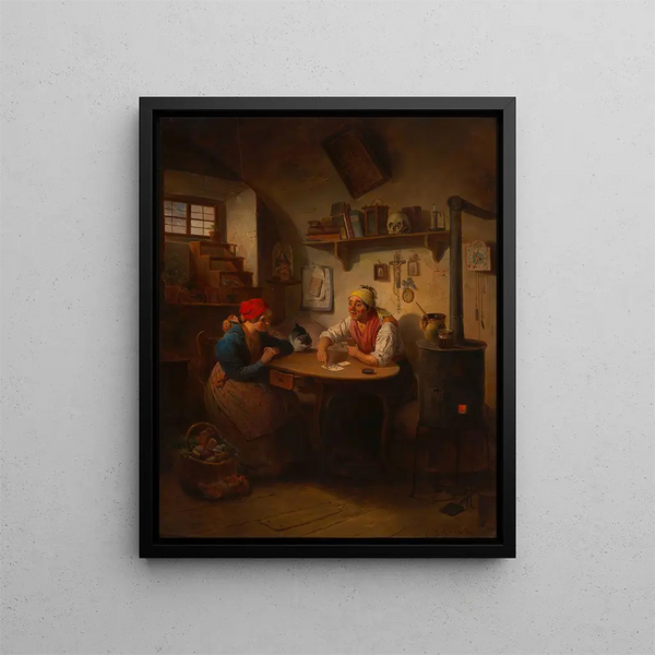 La diseuse de bonne aventure - Eduard Ritter — framed artwork on a wall