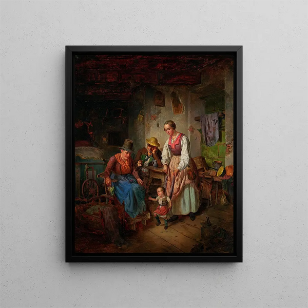 First steps at home - Eduard Ritter — framed artwork on a wall