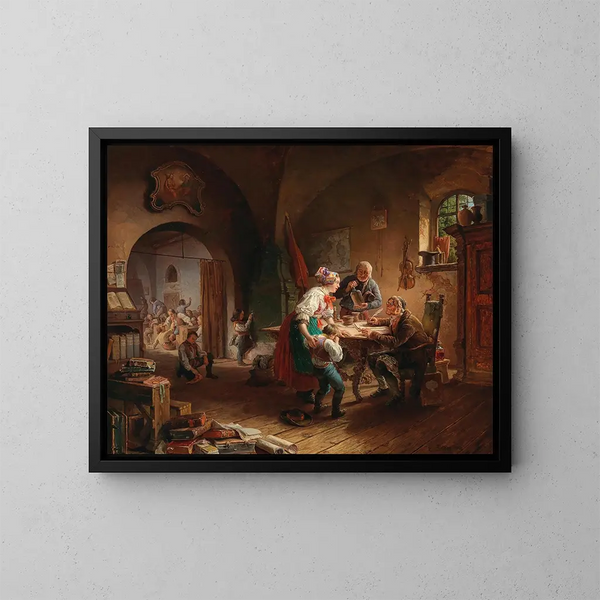 L'École du village - Eduard Ritter — framed artwork on a wall