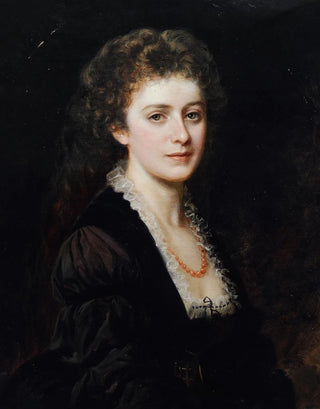 Portrait of a lady - Eduard Ritter von Engerth — artwork view