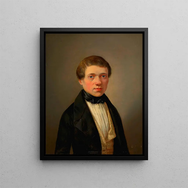 Self-portrait of Eduard von Engerth - Eduard Ritter von Engerth — framed artwork on a wall