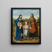 La sainte famille sur le chemin du retour du temple - Eduard Ritter von Engerth — framed artwork on a wall