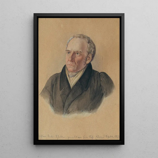 Professor Anton Schaller 1773-1844, the artist's father - Eduard Schaller — framed artwork on a wall