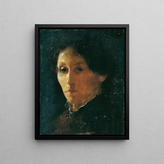 Portrait Study - Eduard Selzam — framed artwork on a wall