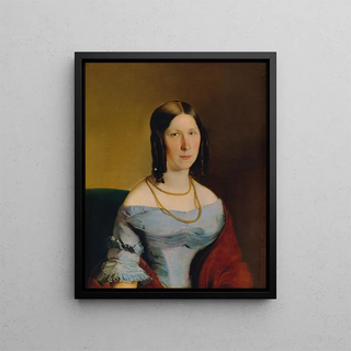 Portrait of a Lady - Eduard Swoboda — framed artwork on a wall