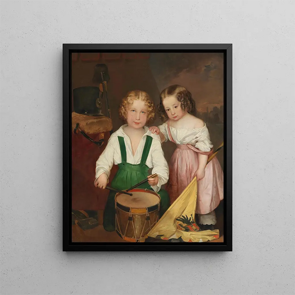 The Little Drummer - Eduard Swoboda — framed artwork on a wall