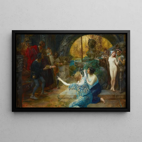 Fontaine de jouvence - Eduard Veith — framed artwork on a wall