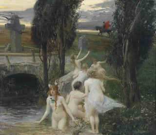 Néréides Painting - Eduard Veith — artwork view