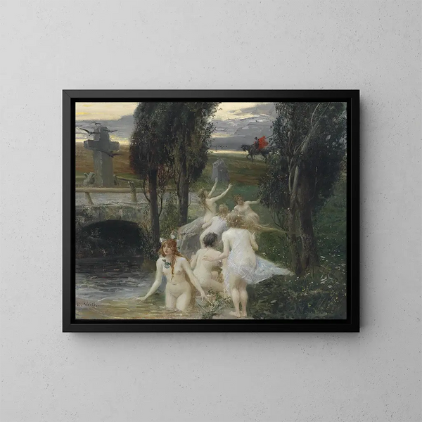 Néréides Painting - Eduard Veith — framed artwork on a wall