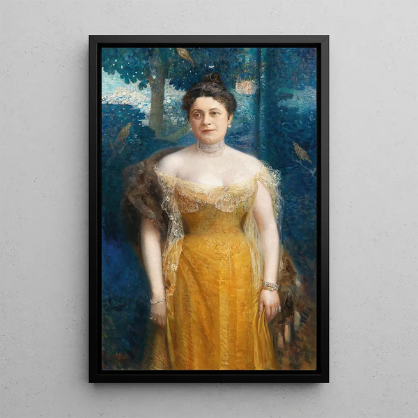 Portrait of Louise Dobner von Dobenau - Eduard Veith — framed artwork on a wall