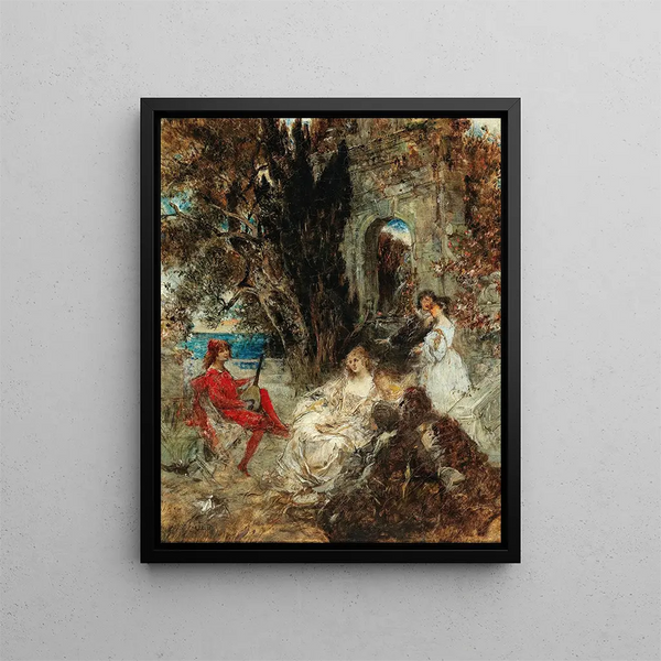 Serenade - Eduard Veith — framed artwork on a wall