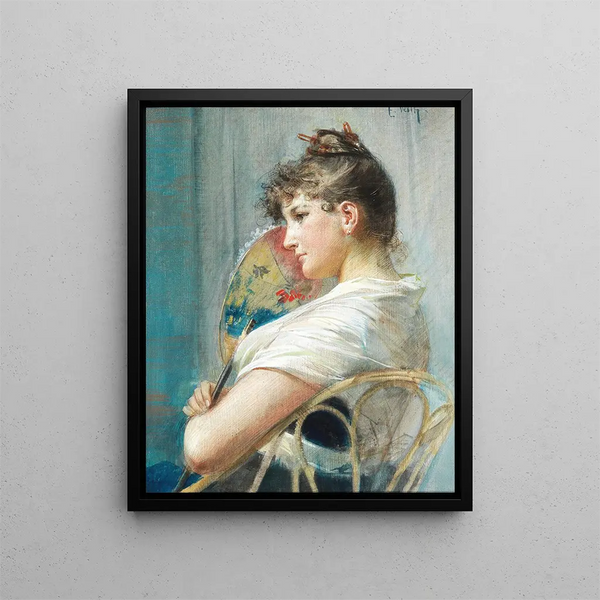 L'éventail japonais - Eduard Veith — framed artwork on a wall