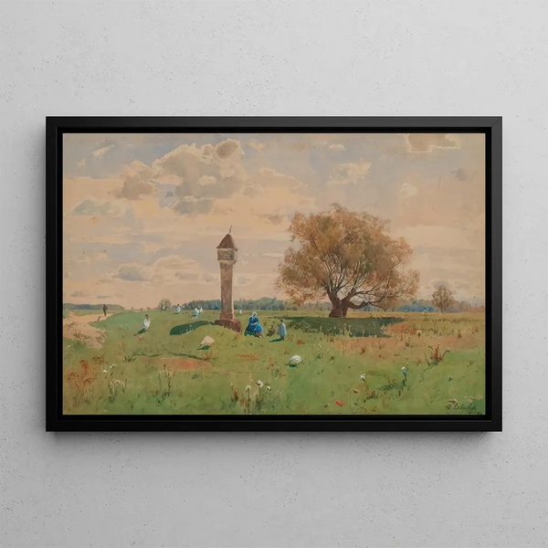 Autumn near Lichtenwörth - Eduard Zetsche — framed artwork on a wall