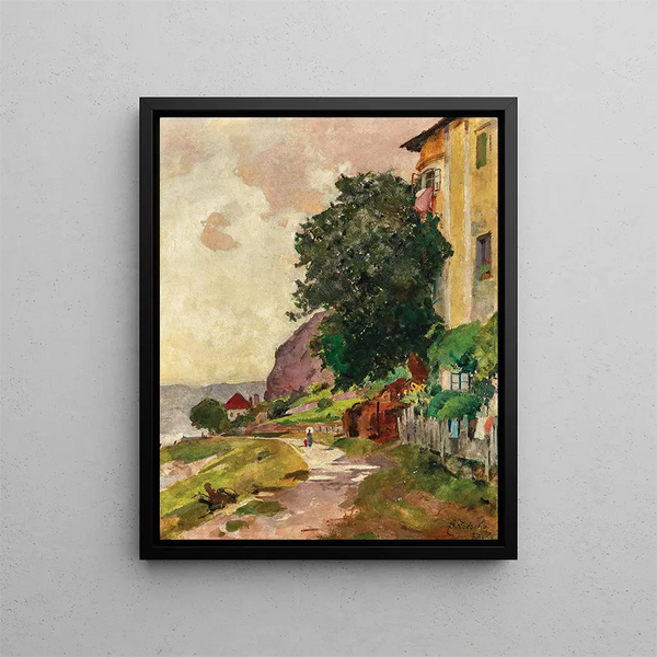 Au Frthof Ramsau - Eduard Zetsche — framed artwork on a wall