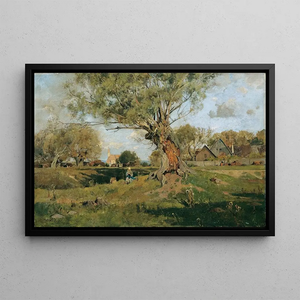 Motif near Lichtenwörth - Eduard Zetsche — framed artwork on a wall