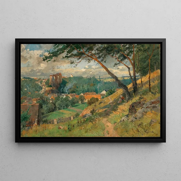 Raabs in the Waldviertel - Eduard Zetsche — framed artwork on a wall