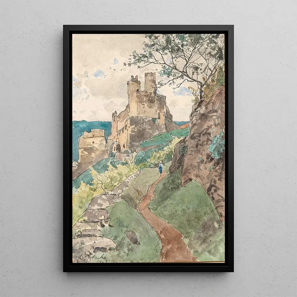 Ruine de Senftenberg Krems - Eduard Zetsche — framed artwork on a wall