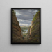 a figure walking in the Krokkleiva ravine on the Christiania Oslo path - Eduard von Buchan — framed artwork on a wall