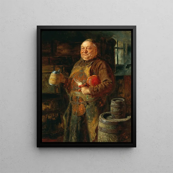 A Brother - Eduard von Grützner — framed artwork on a wall