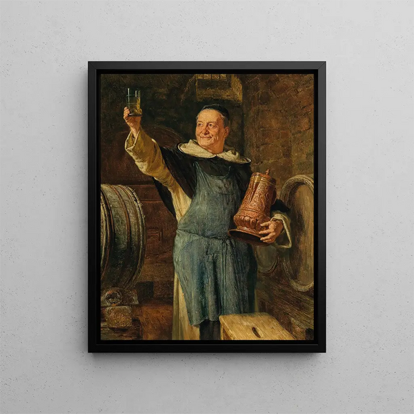 Vin clair - Eduard von Grützner — framed artwork on a wall