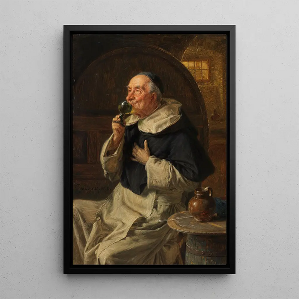 Reproduction of the painting La Dégustation de vin - Eduard von Grützner