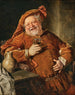 Falstaff with a jug and a glass - Eduard von Grützner — artwork view