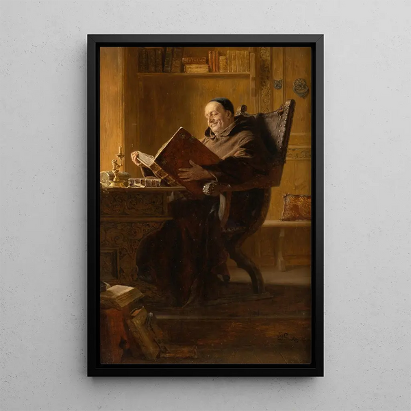 Reproduction of the painting Monk Student - Eduard von Grützner