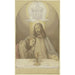 Christ with his favorite disciple John, half-figures at the Last Supper table, above them the Trinity - Eduard von Steinle