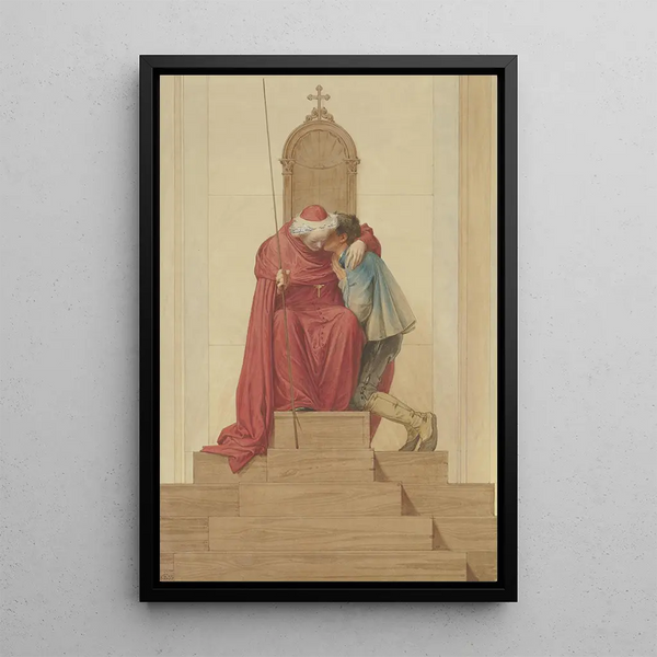 Reproduction of the painting of a major penitential cardinal during Holy Week at Saint Peter in Rome - Eduard von Steinle