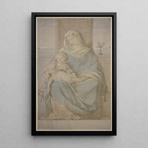 Madonna - Eduard von Steinle — framed artwork on a wall
